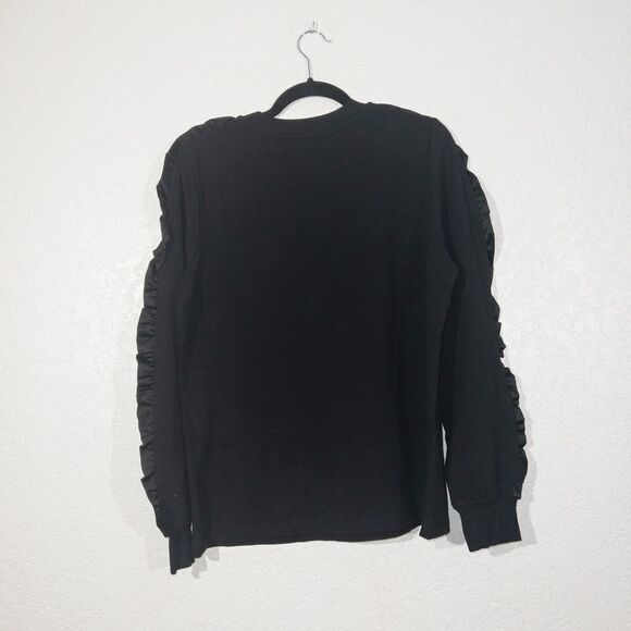 Jason Wu Black Ruffle‎ Sleeve Sweater Size Small - Picture 7 of 7